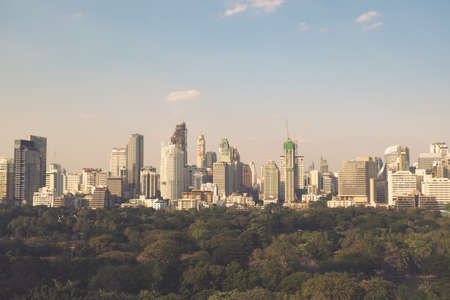 Bangkok city skyline, Thailandの写真素材