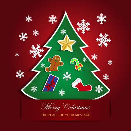 Christmas tree conceptionのイラスト素材