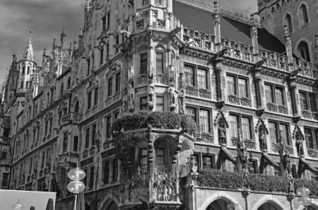 Marienplatz in the city center, Munich, Germanyのeditorial素材