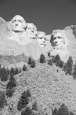 Mount Rushmore National Memorial, symbol of America located in the Black Hills, South Dakota, USAのeditorial素材
