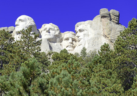 Mount Rushmore National Memorial, symbol of America located in the Black Hills, South Dakota, USAのeditorial素材