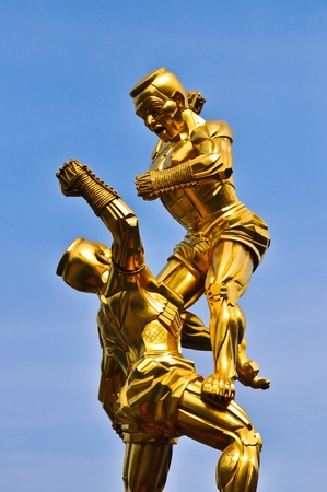 Thai boxing statueのeditorial素材