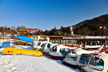 Watercycle and rowboat in Nikko Japan