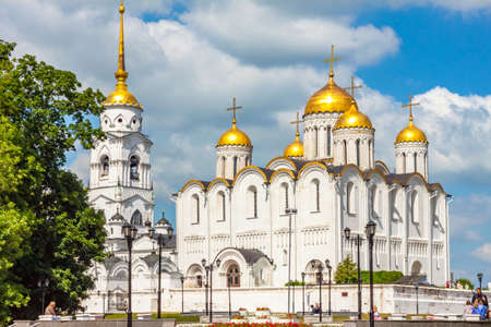 Uspensky cathedral, Vladimir city, old center, Russiaの写真素材