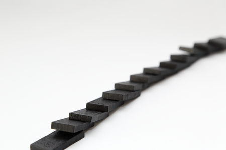 Domino on white の写真素材