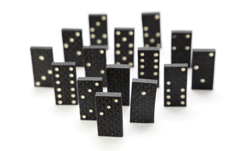 Domino on white の写真素材