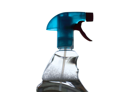 Spray bottle of disinfectant household cleaners.の写真素材