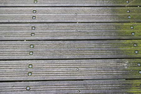 Detail of wooden walkwayの写真素材
