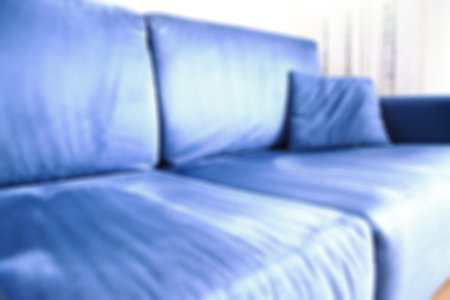Blurred blue sofa