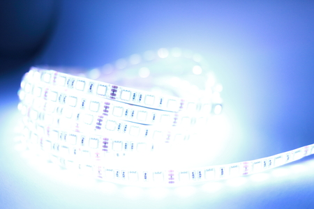 White LED strip lightの写真素材