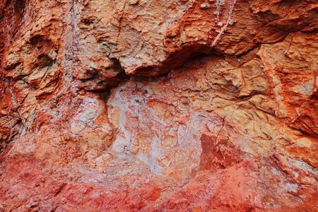 Australian red stones on a cliffの写真素材