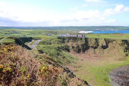 Beautiful Irish cliffs overlooking the seaの写真素材