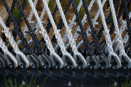 Various strings, of various colors, intertwined with each other