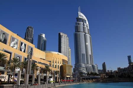 Dubai, United Arab Emirates - 12/21/2019: View of Burj Khalifa and Dubai Mall, from Dubai Mallのeditorial素材