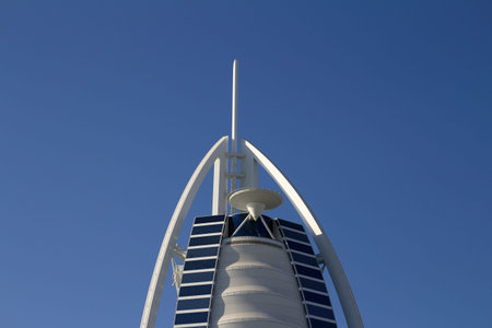 Dubai, United Arab Emirates - 12/22/2019: View of Burj Al Arab Jumeirah