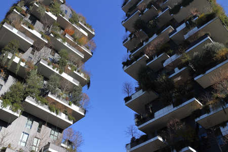 Milan, Italy, 12/24/2018: Modern skyscrapers in the city of Milanのeditorial素材