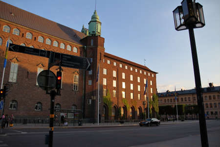 Stockholm, Sweden - 07/08/2019: Outside Stockholm City Hallのeditorial素材