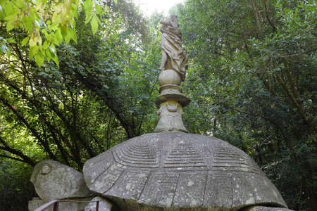 Bomarzo, Italy - 09/30/2017: The famous monster park in the municipality of Bomarzo in Italyのeditorial素材