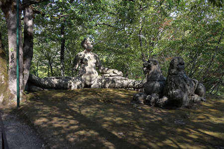 Bomarzo, Italy - 09/30/2017: The famous monster park in the municipality of Bomarzo in Italyのeditorial素材