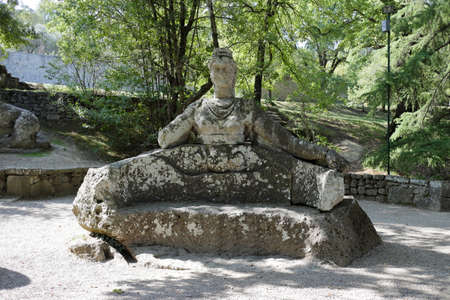 Bomarzo, Italy - 09/30/2017: The famous monster park in the municipality of Bomarzo in Italyのeditorial素材