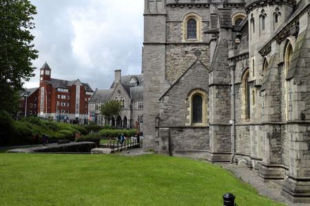 Dublin, Ireland - 06/27/2016: Gothic cathedrals in Ireland's capital city Dublinのeditorial素材