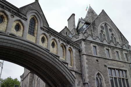 Dublin, Ireland - 06/27/2016: Gothic cathedrals in Ireland's capital city Dublinのeditorial素材