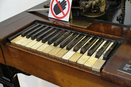 Budapest, Hungary - 10/07/2020: Interior of the Budapest Post Museum, "PostamÃºzeum".のeditorial素材