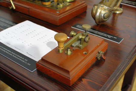Budapest, Hungary - 10/07/2020: Interior of the Budapest Post Museum, "PostamÃºzeum".のeditorial素材
