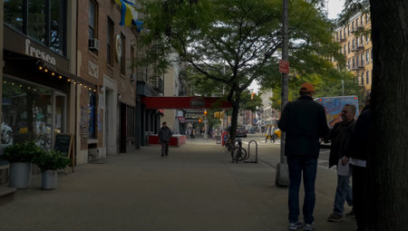 New York, USA - June 20, 2015: Walking through the streets of New York, Manhattan. The life of New...