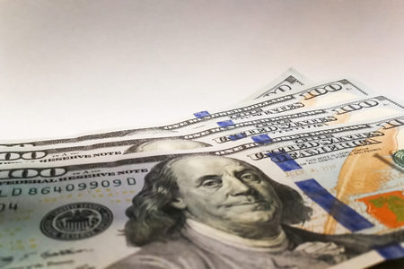 American dollars. Money banknotes. Bill of money dollar bills.の写真素材