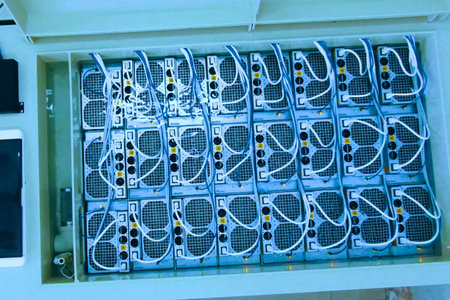 Water cooling of the mining farm, equipment in liquid.
