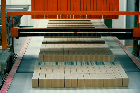 Brick production, hollow ceramic bricks factory. Brick production, bricks factory.