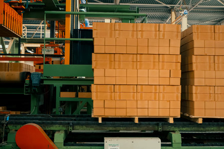 Brick production, hollow ceramic bricks factory. Brick production, bricks factory.
