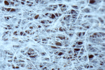 Background texture made of transparent organic. Threads of organic matter.