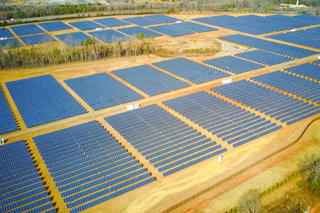 Solar panels. An alternative source of energy. Renewable energy source.