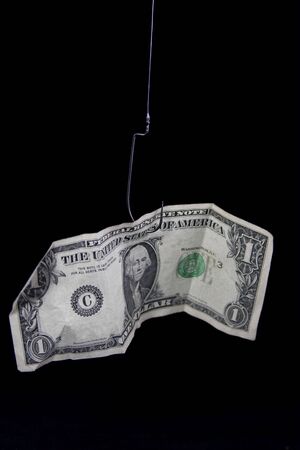 Hooked on the dollarの写真素材