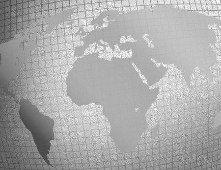 Silver world map