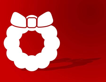 Christmas wreath with plenty of copyspaceの写真素材