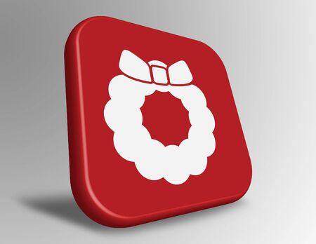 Christmas wreath iconの写真素材