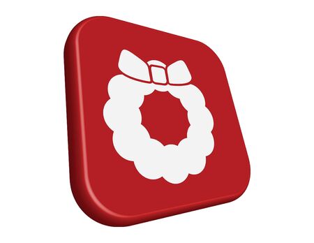 Christmas wreath iconの写真素材