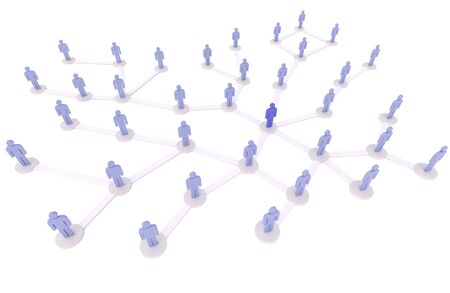 Concept of social network by computer graphic. 3D illustration.の写真素材