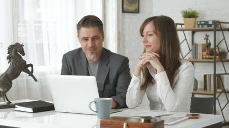 Business people working at deskの写真素材