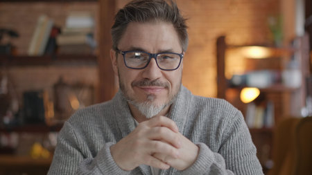 Portrait of man at home