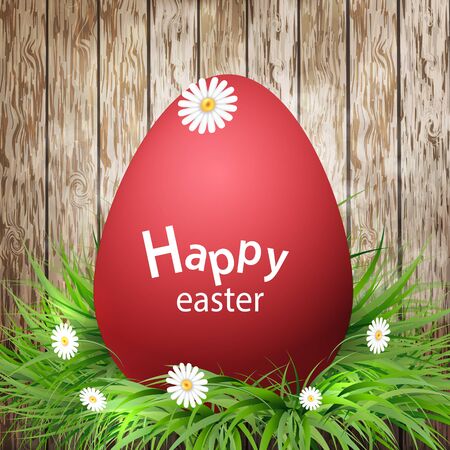 Golden Easter eggs on a wooden layout.のイラスト素材