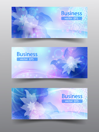 Vector illustration set of banners, brochures, business cards, cover illustration.のイラスト素材