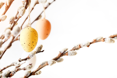 Happy Easter. Congratulatory easter background.の写真素材