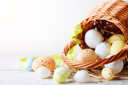 Happy Easter. Congratulatory easter background.