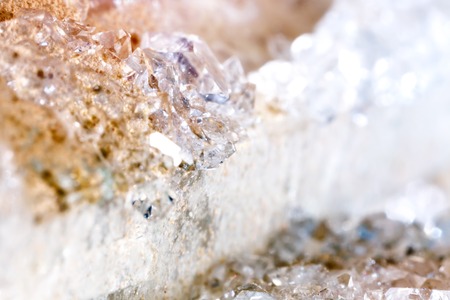 Macro shooting of natural gemstone. Raw mineral quartz.の写真素材