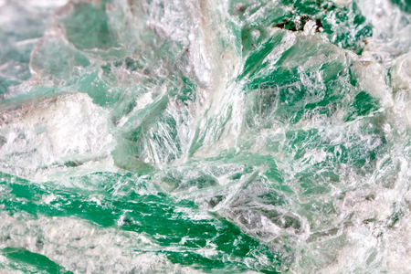 Macro shooting of natural gemstone. The raw mineral is talc.の写真素材