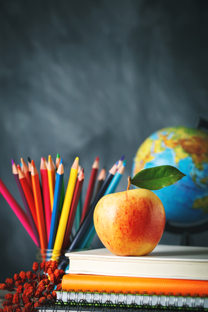 Back to school background with school supplies.の写真素材